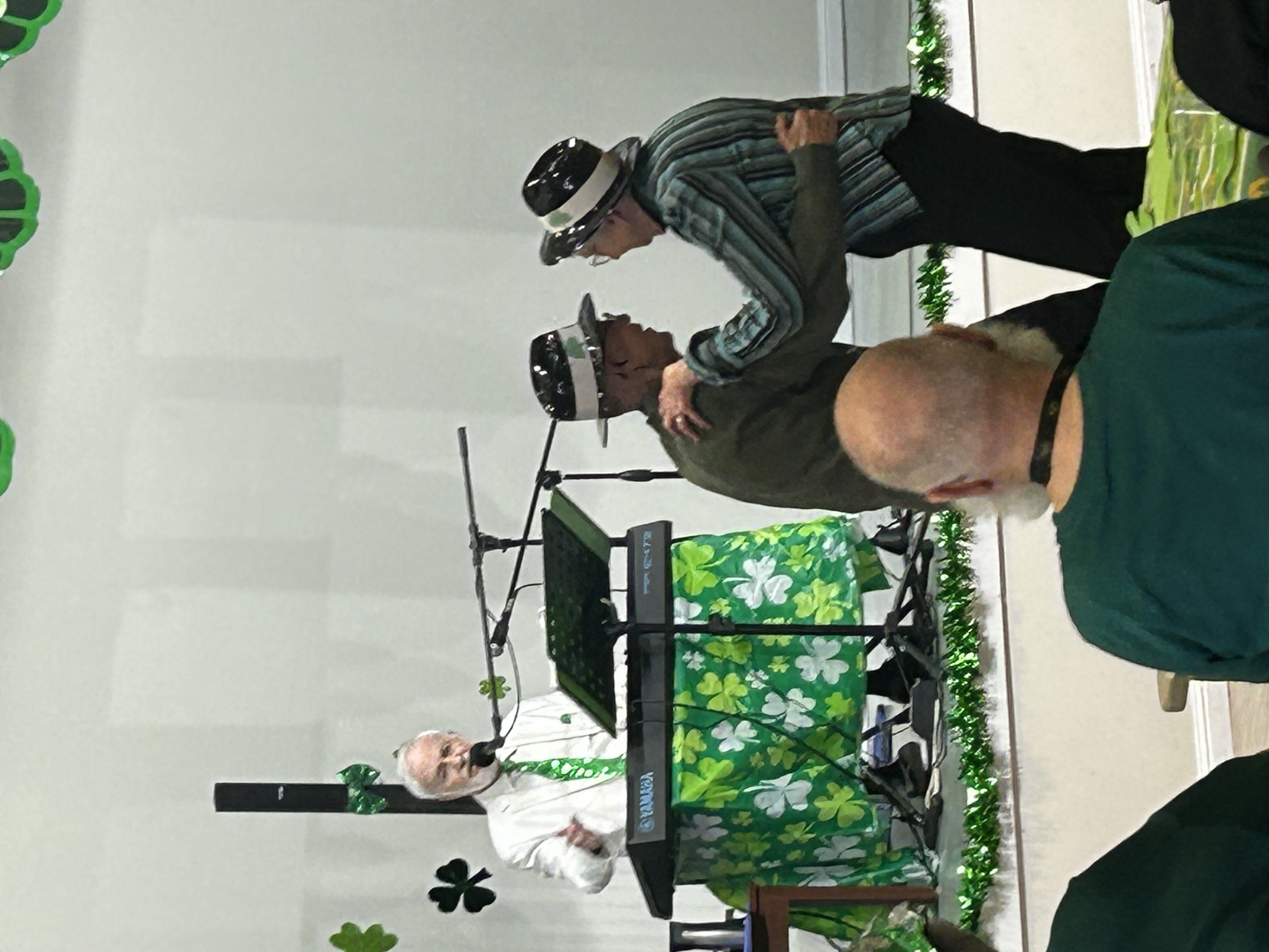 Residents dancing for St. Patrick's Day