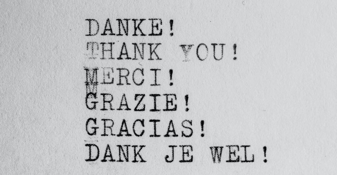 thank you written in all different languages