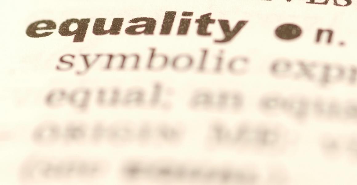 page zoomed in on the word equality