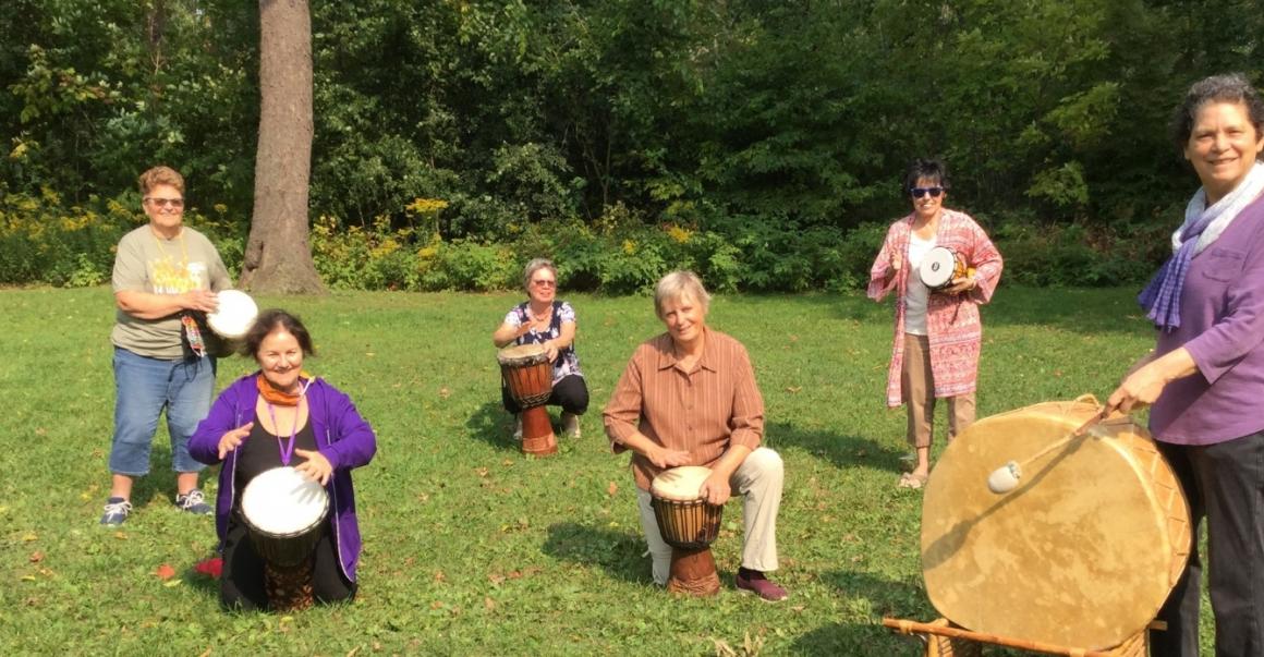 drum circle members social distancing 