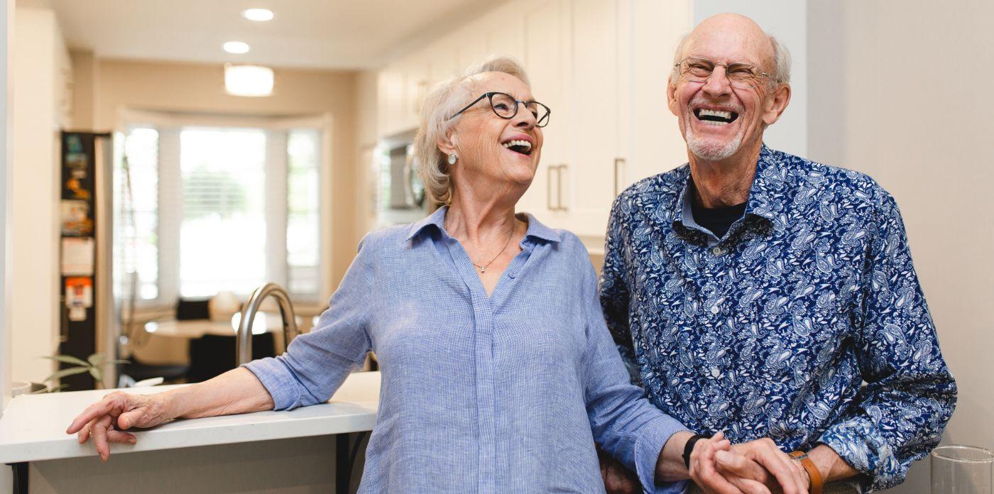 Couple living in Atrium Suites and Garden Villas at Luther Village On The Park